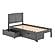 Twin Louver Bed With Under Bed Drawers Antique Grey by Donco
