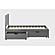 Twin Louver Bed With Under Bed Drawers Antique Grey by Donco