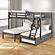 Full Over Double Twin Bed Loft Bunk In Dark Grey Finish W Twin Trundle Full Over Double Twin Bed Loft Bunk In Dark Grey Finish W Twin Trundle