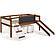 Twin Art Play Junior Low Loft With Toy Boxes In Espresso Finish by Donco