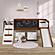 Twin Art Play Junior Low Loft With Toy Boxes In Espresso Finish by Donco