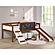 Twin Art Play Junior Low Loft With Toy Boxes In Espresso Finish by Donco