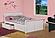 Full Sleigh Bed With Dual Underbed Drawers White Finish by Donco