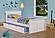 Twin Sleigh Bed With Trundle Bed White Finish by Donco