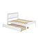 Full Contempo Bed With Twin Trundle Bed White Finish by Donco