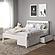 Full Contempo Bed With Dual Under Bed Drawers White Finish by Donco