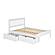 Full Contempo Bed With Dual Under Bed Drawers White Finish by Donco