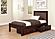 Twin Contempo Bed Dual Under Bed Drawers Dark Cappuccino Finish by Donco