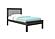Twin Contempo Bed Dark Grey by Donco
