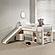 Twin Panel Low Loft Set With Slide & Case Pieces In Two-tone Grey/White Finish by Donco