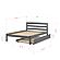 Full Econo Bed With Trundle Bed Dark Grey Finish by Donco