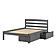 Full Econo Bed With Dual Under Bed Drawers Dark Grey Finish by Donco