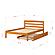Full Econo Bed With Trundle Bed Honey Finish by Donco
