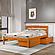 Full Econo Bed With Dual Under Bed Drawers Honey Finish by Donco