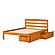 Full Econo Bed With Dual Under Bed Drawers Honey Finish by Donco