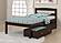 Twin Econo Bed With Dual Under Bed Drawer Dark Cappuccino Finish by Donco