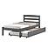 Twin Econo Bed With Trundle Bed Dark Grey Finish by Donco