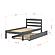 Twin Econo Bed With Trundle Bed Dark Grey Finish by Donco