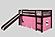 Mission Low Loft Cappuccino w/Pink Tent Kit by Donco