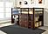 Low Loft Bed Cappuccino by Donco