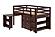 Low Loft Bed Cappuccino by Donco