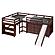 Donco 760 Double Twin L-loft Set-a In Dark Cappuccino Finish w/Casegoods by Donco