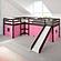 Donco 760 Double Twin L-loft Bed In Dark Cappuccino Finish w/Pink Tent Kit Copy by Donco