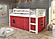 Circles Low Loft White w/Red Tent Kit by Donco