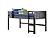 Louver Low Loft Hdbd/Ftbd/Rails Antique Grey by Donco