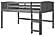 Louver Low Loft Hdbd/Ftbd/Rails Antique Grey by Donco