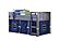 Louver Low Loft Antique Grey w/Blue Tent Kit by Donco