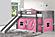 Twin Louver Low Loft w/Slide & Pink Tent Kit In Antique Grey Finish by Donco