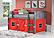 Louver Low Loft Antique Grey w/Red Tent Kit by Donco