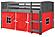 Louver Low Loft Antique Grey w/Red Tent Kit by Donco