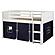 Twin Louver Low Loft White w/Blue Tent by Donco