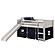 Twin Louver Low Loft White w/Blue Tent & Slide by Donco