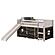 Twin Louver Low Loft White w/Camo Tent & Slide by Donco