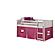 Twin Louver Low Loft White w/Pink Tent by Donco