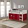 Twin Louver Low Loft White w/Red Tent by Donco