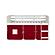 Twin Louver Low Loft White w/Red Tent by Donco