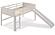 Twin Louver Low Loft White w/Slide by Donco