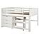 Twin Louver Low Loft Group C - White by Donco