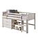 Twin Louver Low Loft Group C - White by Donco