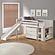 Twin Louver Low Loft w/Slide In White Finish Group C by Donco