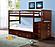 Mission Stairway Bunk Bed With Dual Underbed Drawers Dark Cappuccino Finish by Donco