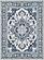Dahlia Ivory/Blue Medallion Area Rug by KAS Rugs