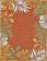 Dahlia Ivory/Rust Tropical Border Area Rug by KAS Rugs