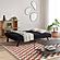 Serta&reg; Darcy Convertible Futon in Black by Lifestyle