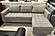 Dino Reversible Sectional Sofa Light Gray  by Prestige Furnishings