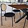 Euston Modern Wicker Dining Chair with Velvet Round Seat Set of 2, Black by LeisureMod